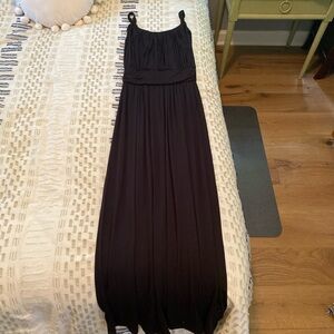 Black Spaghetti Strap Maxi Dress for Cocktail